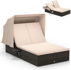 RELAX4LIFE Outdoor Daybed with Retractable Canopy by RELAX4LIFE