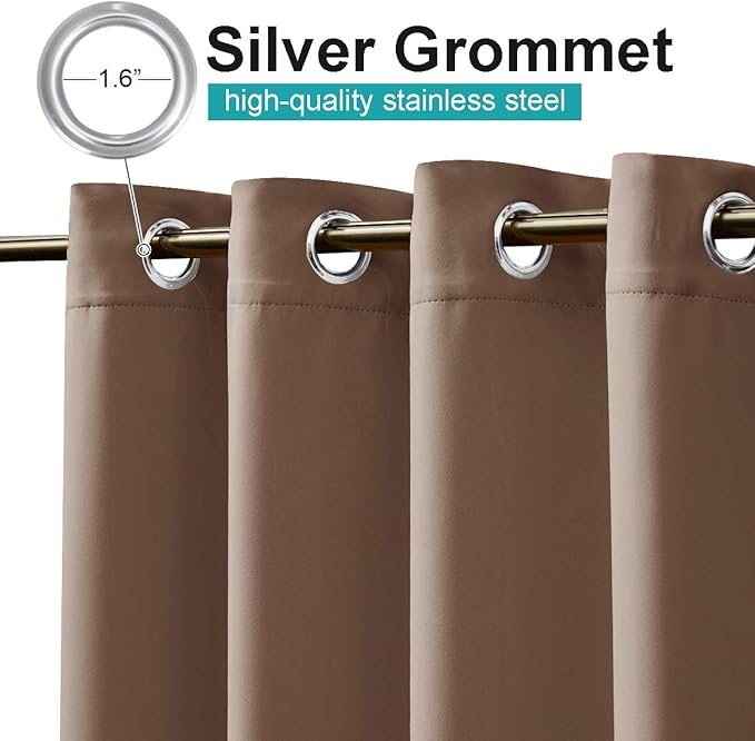 NICETOWN Bedroom Curtain for Patio Room Darkning, Home Decor Thermal Insulated - Image 2