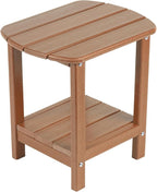 nalone Adirondack Side Table 16.5" Outdoor Side Table HDPE Plastic Double by NALONE