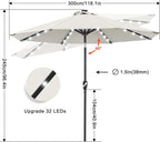 ABCCANOPY 10FT Durable Solar Led Patio Umbrellas - Image 3