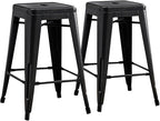 AC Pacific 24” Metal Backless Barstool Set of 2 – Country Rustic Style by ACPacific