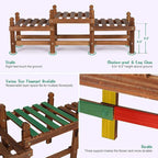 Wood Flower Stand Small Plant Stand Indoor Outdoor Plant Shelf Low Window Shelf - Image 4