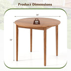 Tangkula 36" Round Outdoor Dining Table - Image 3