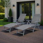 Kozyard Aluminum Outdoor Chaise Lounge Chair, Adjustable Reclining Patio Lounge by Kozyard