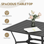 MELLCOM 63''x38'' Outdoor Dining Table - Image 4
