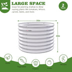 A ANLEOLIFE 2-Pack 3ft x 24” Tall Galvanized Raised Garden Beds Outdoor - Image 4