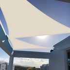 SUNNY GUARD Custom Size 11'x11'x45.6' Butter Cream Sun Shade Sail Triangle UV by SUNNYGUARD