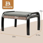 Patio Footstool Ottoman Outdoor Foot Rest - Image 2