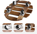 2 Pack Plant Stand Indoor and Outdoor, 12IN Premium Wooden Plant Caddy - Image 3