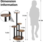 Bamworld Plant Tables Indoor Corner Plant Stand Tall Metal Wood Plant Shelf - Image 4
