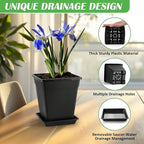 BTPLASTIK 9 Inch Square Planters - Image 2