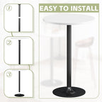 Flamaker Round Bistro Pub Table Modern Style Metal Base MDF Top Cocktail Bar - Image 7