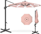 Best Choice Products 10ft Solar LED Cantilever Patio Umbrella, 360-Degree by BestChoiceProducts