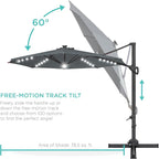Best Choice Products 10ft Solar LED Cantilever Patio Umbrella, 360-Degree - Image 5