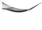 Castaway Living 13 ft. Double Traditional Hand Woven Navy Polyester Rope Hammock - Image 3