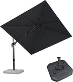 PURPLE LEAF 8.8' X 8.8' Left-right Tilt Patio Umbrella by PURPLELEAF