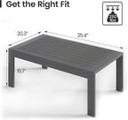 All-Weather Aluminum Outdoor Coffee Table, Modern Coffee Table - Image 2