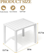 Crestlive Products Aluminum Outdoor Side Table Set of 2 - Image 3