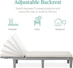 Best Choice Products Outdoor Lounge Chair, Resin Patio Chaise Lounger - Image 7