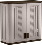 Suncast 2 Pack 4 Cubic Feet Resin Single Shelf Garage Wall Storage Cabinet - Image 8