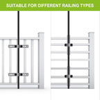 Heavy Duty Deck Railing Umbrella Holder, Adjustable Patio Umbrella Stand - Image 2