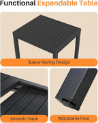 Patio Aluminum Extendable Dining Table, Never-Rust Expandable Outdoor Dining - Image 9