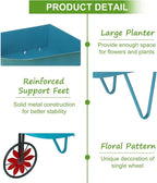 BAYN Metal Wheelbarrow Flower Cart Planter, 2 Packs Plant Stands - Image 4
