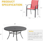 VICLLAX Large Patio Dining Furniture Set, Outdoor Dining Set - Image 2