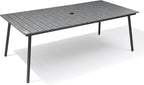 83" Patio Outdoor Dining Table for 6-8, Weather-Resistant Aluminum Frame by VredHom