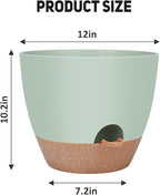 12 inch Large Self Watering Plant Pots, Flower Pots Planters - Image 4