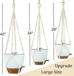 Set of 3 Hanging Planters for Indoor Plants - Image 4