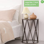 HFHOME Round Nesting Coffee Tables, Heavy Duty Metal Stacking Side Tables - Image 3
