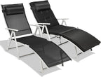 Giantex Chaise Lounge Chair for Outside, Pool Folding Reclining Beach Chair by Giantex