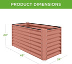 Best Choice Products 4x2x2ft Outdoor Metal Raised Garden Bed, Deep Root Planter - Image 7