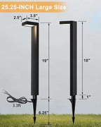 Low Voltage Landscape Lights, 2 Pack Outdoor LED Pathway Light, Wired Path - Image 3