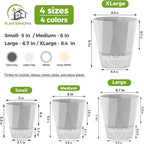 6 Pack Self Watering Plant Pots 5 Inches Self Watering Planters - Image 4