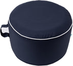 QILLOWAY Indoor/Outdoor Inflatable Stool, Round Ottoman, All Weather Foot Rest - Image 4