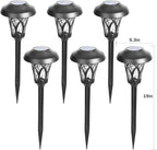 GIGALUMI 6 Pack Solar Pathway Lights Outdoor, Metal Glass & ABS Solar Landscape - Image 11