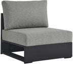 Modway Tahoe Aluminum Armless Patio Gray Modular Weather-Resistant by Modway