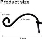Hourleey 4 Pack Plant Hanger Outdoor, 8 Inch Heavy-Duty Hanging Plant Hook - Image 2