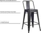 AC Pacific 24” Metal Barstool Set of 2 – Country Rustic Style - Image 5