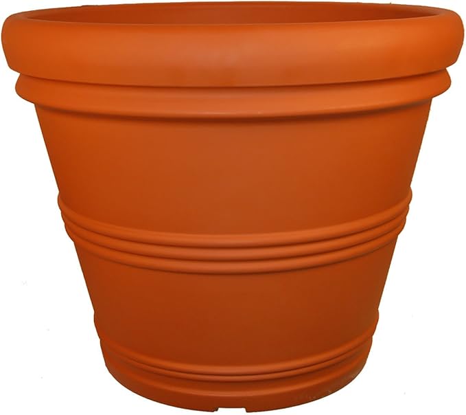 Tusco Products RR245TC Rolled Rim Garden Pot, Terra Cotta Color. by TuscoProducts
