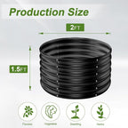 AHEONLAR 2 Pack 2x2x1.5ft Round Galvanized Raised Garden Bed Outdoor Metal - Image 3
