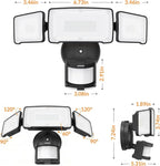 LEPOWER LED Motion Sensor Security Lights, 3 Head Motion Detected, Waterproof - Image 9