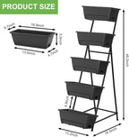 5 Tier Vertical Raised Garden Bed Planter Box, Vertical Raised Bed - Image 2