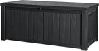 Devoko 120 Gallon Resin Deck Box Waterproof Indoor Outdoor Storage Box Lockable by DEVOKO