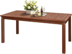 VINGLI 69-inch Large Outdoor Wood Dining Table by VINGLI