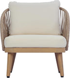 Merax 4-Piece Acacia Wood Patio Conversation Set - Image 5