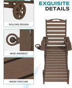 Ciokea Outdoor Lounge Chair Set of 4, All Weather Patio Chaise Lounge Chair - Image 5