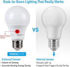 TORCHSTAR Dusk to Dawn Light Bulbs Outdoor, Sensor A19 LED Light Bulb, Auto - Image 3